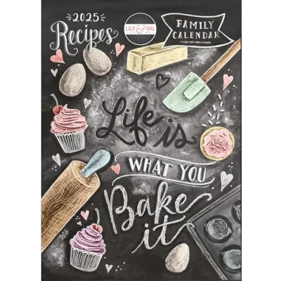 Image of 2025 Lily &amp; Val A3 Baking Family Organiser Planner Wall Calendar