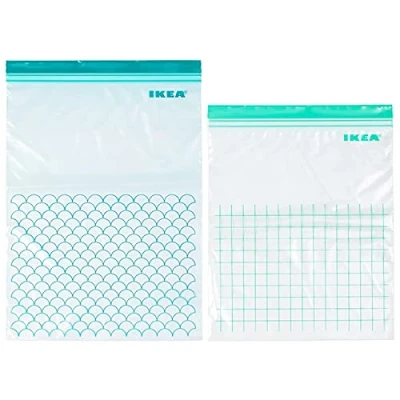 Image of ZigZag Trading Ltd IKEA ISTAD Plastic bag Turquoise/light turquoise 30 pack