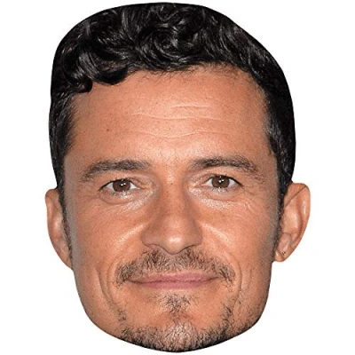 Image of Orlando Bloom (Stubble) Celebrity Mask, Flat Card Face, Fancy Dress Mask