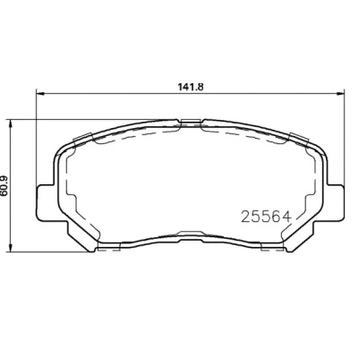 Image of 00K68240669AB, 68240669AA, 68240669AB, K68160695AA Brake pad set BREMBO P 37 019 with acoustic wear warning anti squeak plate accessories