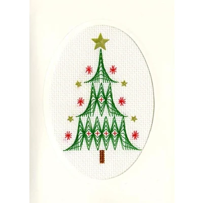 Image of Bothy Threads Cross Stitch Kit Christmas Card Tree