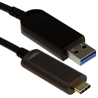 Image of kenable Long AOC USB 3.1 Type A Male to C Active Optical Cable 10Gbps 10m [10 metres]