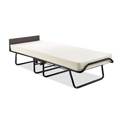 Image of Jay Be Visitor Contract Folding Bed with Performance e Fibre Mattress and Automatic Legs, Compact, Single, Black