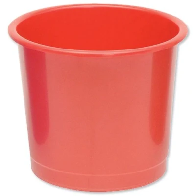 Image of 5 Star 330887 Waste Bin Polypropylene 14 Litres D304xH254mm Red