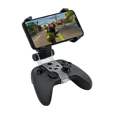 Image of Gamer Gear Xbox Series X Controller Mobile Gaming 4 point Clamp, Phone Mount Adjustable Holder Clamp Compatible with XS, One, Black