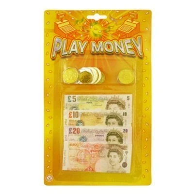 Image of Henbrandt CHILDRENS KIDS PRETEND FAKE TOY PLAY MONEY NOTES &amp; COINS ROLE AT SHOPS