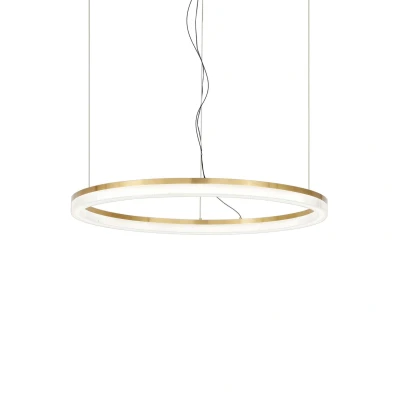 Image of Crown Integrated LED Pendant Ceiling Light Brass 3000Lm 3000K