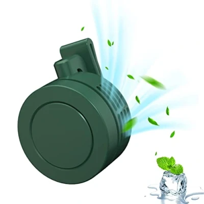 Image of Gefemini Mini Clip on Fan, 360 Rechargeable Battery Operated USB Desk Portable Cooling Fan with 3 Adjustable Speeds for Travel, Car Seat, Camping, and Bedroom