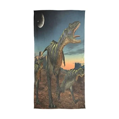 Image of YOUJUNER Women&#039;s Long Silk Scarf 3D Animal Dinosaur Chiffon Scarves Shawls Stoles Wraps for Women Ladies