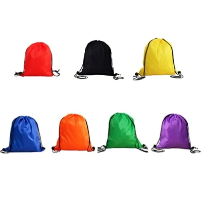 Image of Gym Bag Drawstring Bags PE Swimming Backpack Waterproof for Children Unisex String (7Pcs)