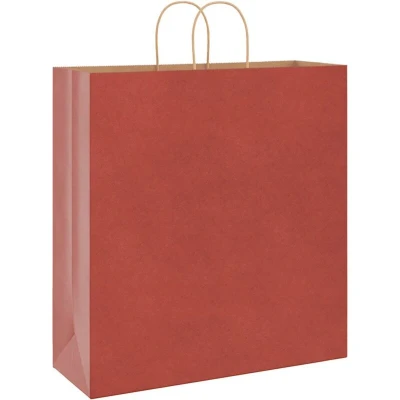 Image of vidaXL Paper Bags 50 pcs with Handles Red 45x17x48 cm