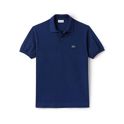 Image of Lacoste Classic Fit Mens Blue Polo Shirt Navy Cotton Size X Small