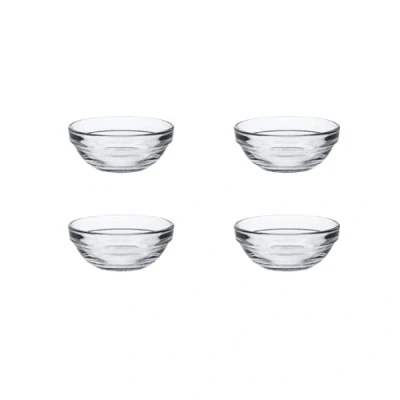 Image of Duralex Lily Round Stacking Mixing Glass Bowl 7.5 cm, Set of 4 2021AC04 by