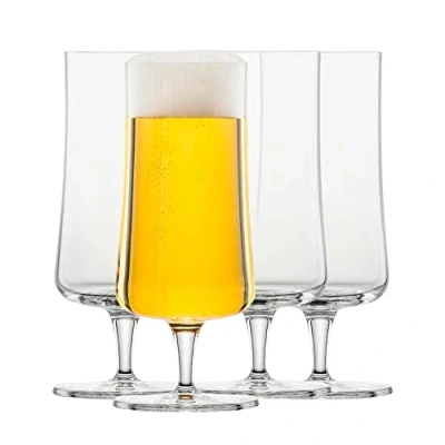Image of Schott Zwiesel Beer Basic Pils 130006 Set of 4 Glasses in Crystal 0.3 L Dimensions: 7.6 cm x 17.8