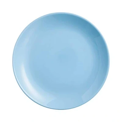 Image of Light Blue Opal Glass Dinner Set Dinnerware Tableware (6 Dessert Plates)