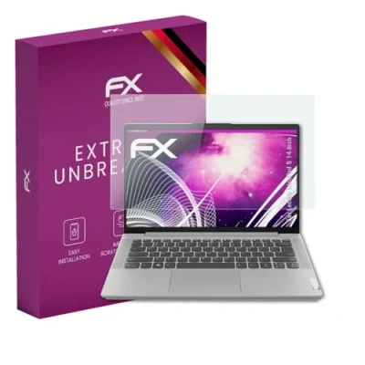 Image of atFoliX plastic Glass Protective Film compatible with Lenovo IdeaPad 5 14 Inch Protector, 9H Hybrid FX Screen Protector of