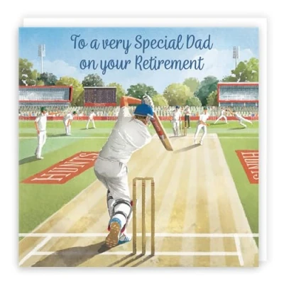Image of Hunts England Cricket Fun Retirement Card For Dad Milo&#039;s Gallery Sport Retiring Fan