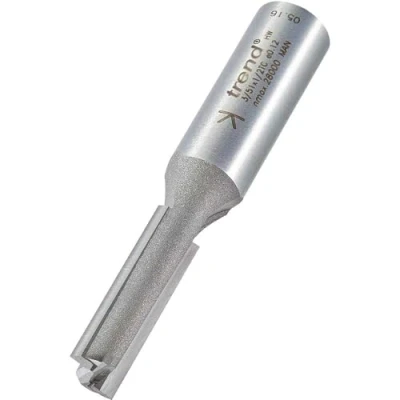 Image of Trend Professional Straight Two Flute Router Cutter, 1/2 Inch Shank, 9.5mm Cut Diameter, Tungsten Carbide Tipped, 3/51X1/2TC