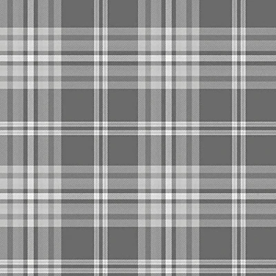 Image of Catherine Lansfield Kelso Check Wall Paper Charcoal