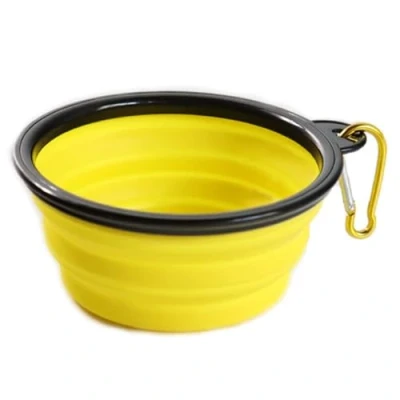 Image of Small Collapsible Pet Feeding Bowl [Yellow]