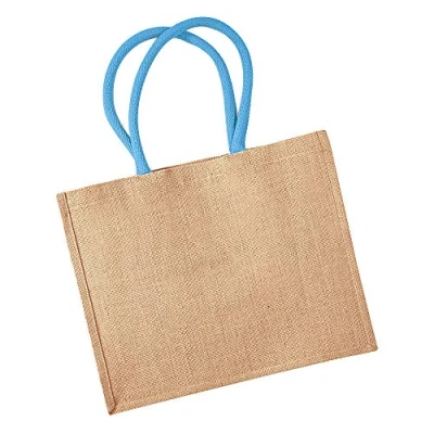 Image of Westford Mill W407 Classic Jute Shopper Bag Eco Friendly &amp; Stylish