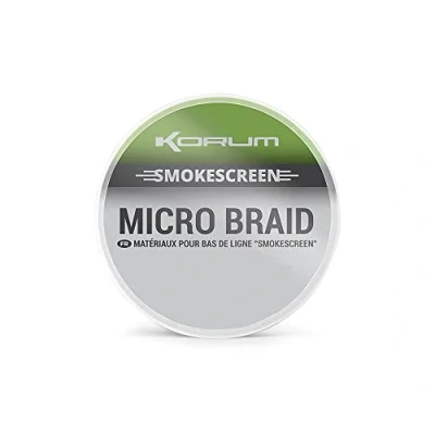 Image of Korum Smokescreen Micro Braid Hooklength 10m Spool: 15lb