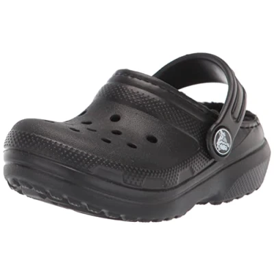 Image of Crocs Classic Lined Clog K, Black/Black, 12 UK Child