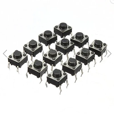 Image of DAOKI 100Pcs 6x6x5 mm Miniature Micro Momentary Tactile Tact Touch Push Button Switch Quality SPST Miniature/Mini/Micro/Small PCB