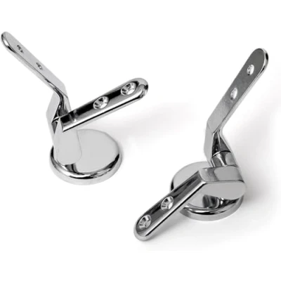Image of Marco Paul Toilet seat Fittings, Stainless Steel Chrome Replacement Hinges Compatible with Most Seats Universal Fittings (Replacement Hinges)
