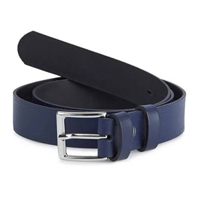 Image of Kids Leather Belt K1D5 (Navy Blue 2, 55 cm (Total length 74 cm))