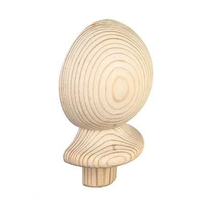 Image of Blueprint Joinery Pine Ball Newel Post Cap, Clear to fit 90mm Posts 106 x 41mm (Half Cap)