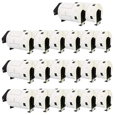 Image of Yellow Yeti 20 Rolls DK 11240 102 x 51mm Barcode Labels Compatible with Brother P Touch QL 1050 1050N 1060N 1100 1110NWB 600 per Roll