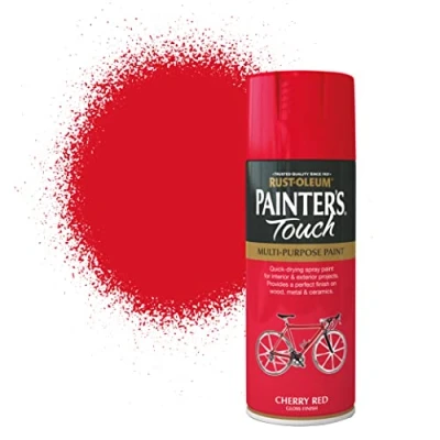 Image of Rust Oleum AE0040005E8 400ml Painter&#039;s Touch Spray Paint Cherry Red Gloss