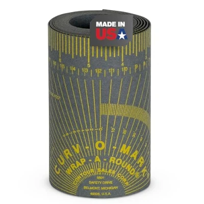 Image of JACKSON SAFETY CURV O MARK Wrap A Round Welding/Pipefitting Lay Out Ruler Tool Extra Large (Length: 9&#039;), Grey 179gg, J1870 High Temperature Applications