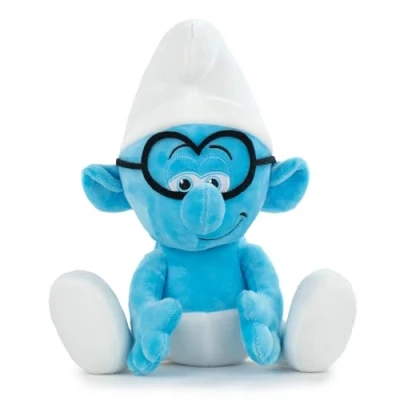 Image of The Smurfs Plush Classic Smurf, Smurfette, Grand Brainy Joker Grumpy Smurf 26cm 10&#039;23&quot; 16002615 (Brainy Smurf)