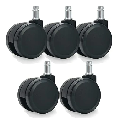 Image of Waytex 78188 Universal Office Chair Castors Large Diameter 60mm Black Pack of 5