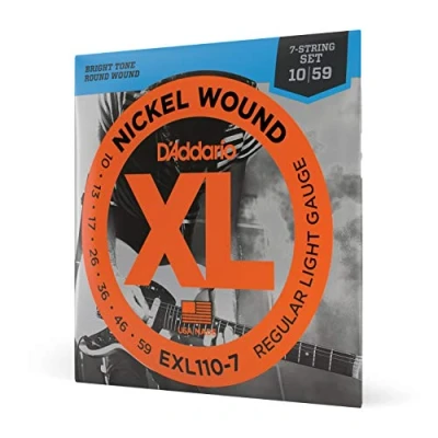 Image of D&#039;Addario Guitar Strings XL Nickel Electric EXL110 7 Perfect Intonation, Consistent Feel, Reliable Durability For 6 String Guitars 10 59 Regular Light