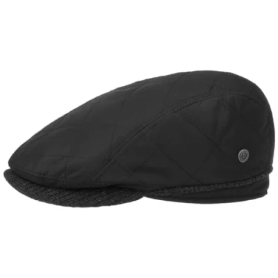 Image of bugatti Quilted Flat Cap Ivy hat (59 cm Black)
