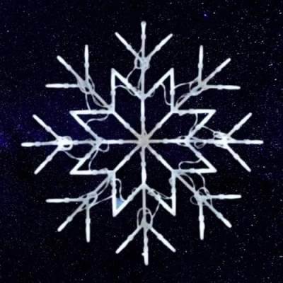 Image of Scotvision 50 LED Snow Flake Cool White Window Light Christmas Party Decoration