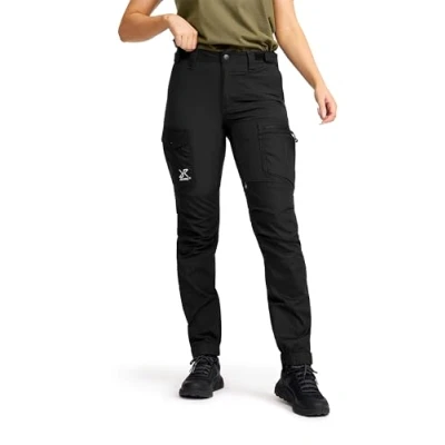 Image of RevolutionRace Rambler Lightweight Pro Trousers for Women, Outdoor Walking and Hiking Trousers, Black, S