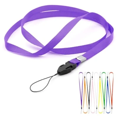 Image of CKB LTD Lanyards Neck Strap ID Badge Holders Loop Clip 48cm for Gym Key Name Tag Pass Holder USB Flash Drive Cell Phone Card and Small Electronic Device (Purple, Pack of 10)