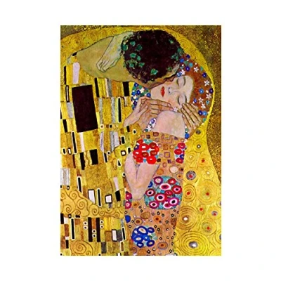 Image of Wee Blue Coo Klimt Kiss Old Master Painting Picture Wall Art Print