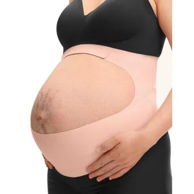 Image of momcozy Pregnancy Belly Band, Oyster Pink, O Shape