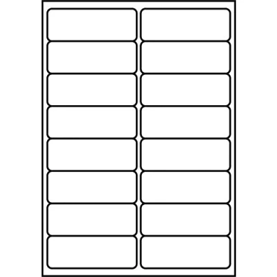 Image of SmithPackaging A4 Self Adhesive Address Labels, 16 Labels Per Sheet, 100 Sheets, 99.1 x 34mm 1600