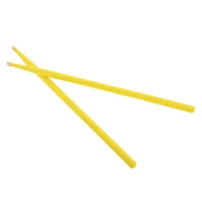 Image of 5A Yellow Anti Slip Drum Sticks, Lightweight Maple Wood Tip Drumsticks for Adults Students, 1 Pair