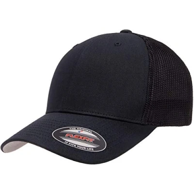 Image of Flexfit Mesh Fitted 2 Tone Cap, Charcoal/Black, One Size
