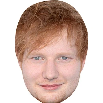 Image of FoxyPrinting Ed Sheeran New 2018 Tv Stars Celebrity Cardboard Party Face Mask Fancy Dress