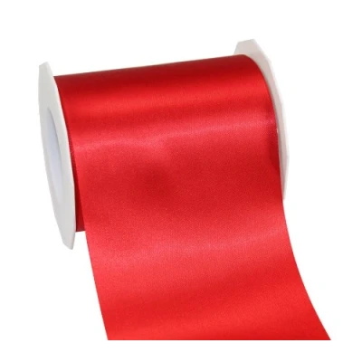 Image of C.E. Pattberg Präsent Adria Satin Ribbon Red 112 mm width, 25 m length