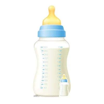 Image of Star Cutouts SC4358 Baby Bottle Blue Mini Cardboard Cutout with