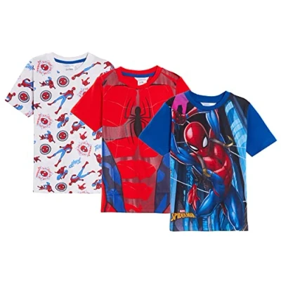Image of Boys 3 Pack Spiderman T Shirts 2 Years (Pack of 3) Multi